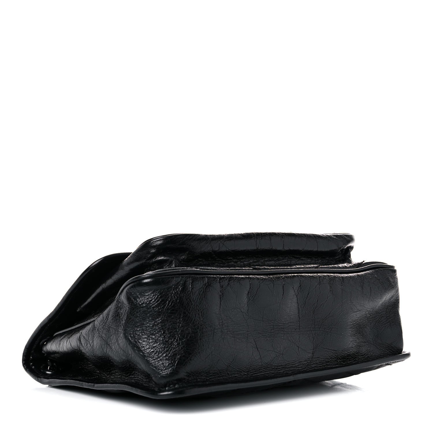 Saint Laurent Crinkled Calfskin Matelasse Monogram Medium Niki Chain Satchel Black 4 of 13
