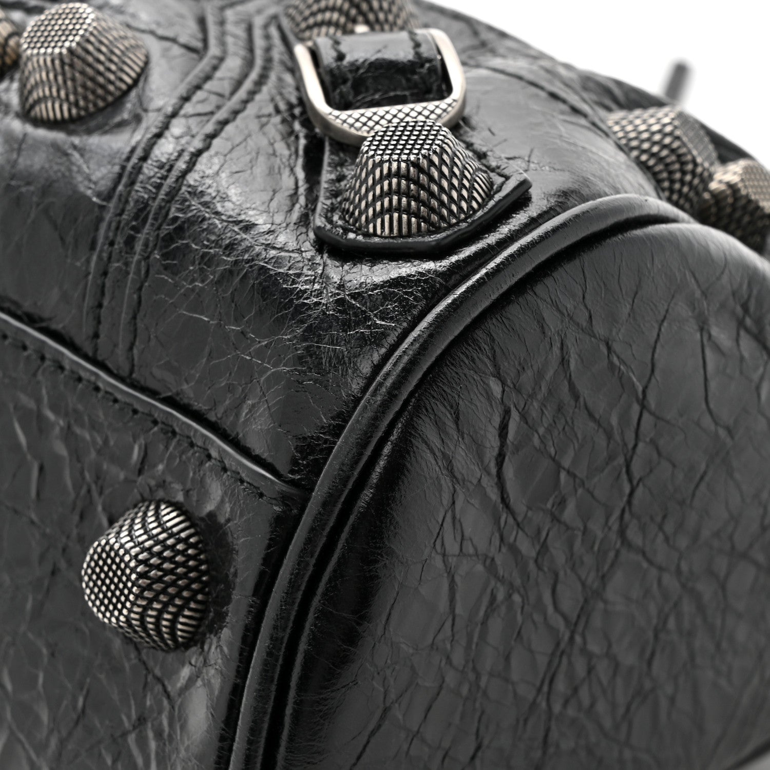 Balenciaga Agneau Arena Le Cagole Cylinder Bag Black 11 of 12