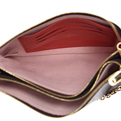 Louis Vuitton Monogram Blooming Flowers Double Zip Pochette 6 of 10