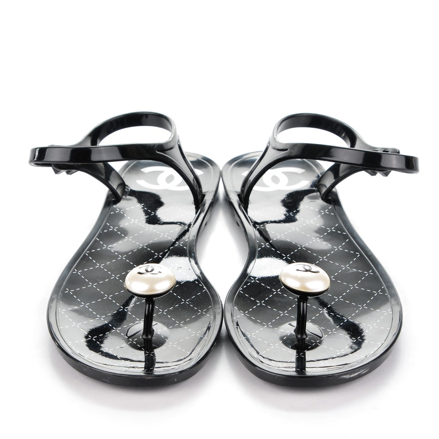 PVC CC Pearl Thong Sandals 41