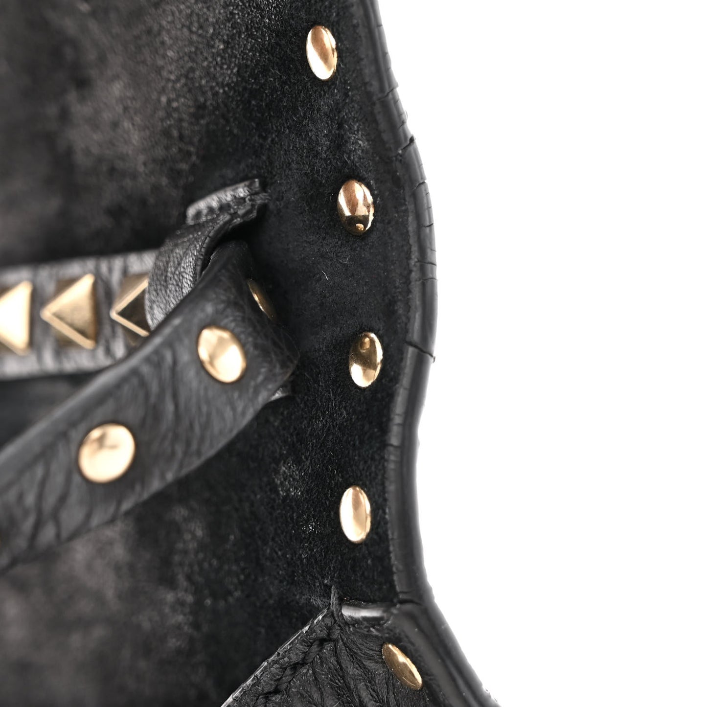 Pebbled Calfskin Medium Rockstud Flip Lock Crossbody Bag Black