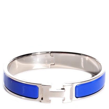 Hermes Narrow Enamel Clic Clac H Bracelet PM Royal Bleu 1 of 5