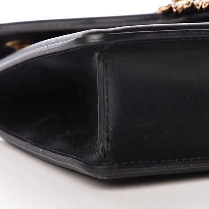 Dolce & Gabbana Jacquard Leopard Print Smooth Calfskin Medium Devotion Crossbody Bag Black 8 of 11