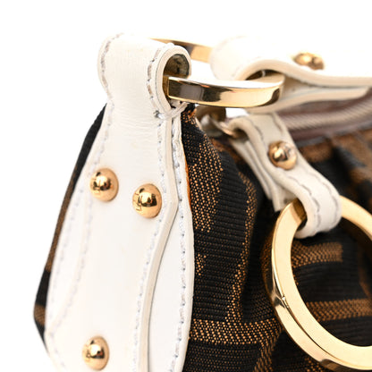 Fendi Zucca Cuoio Lucido Hobo Tobacco White 15 of 15