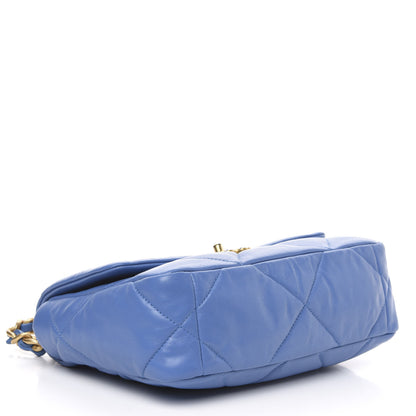Chanel Lambskin Quilted Medium 19 Flap Blue 4 of 11