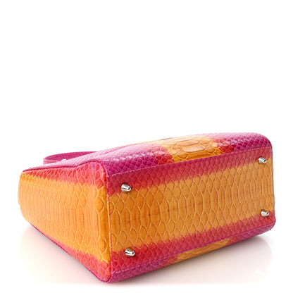 Christian Dior Snakeskin Medium Lady Dior Pink Orange 4 of 12