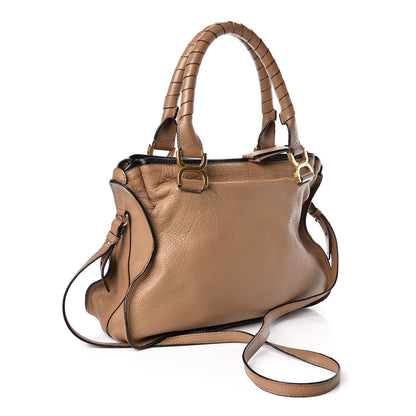 Chloe Calfskin Braided Medium Marcie Satchel Nut 3 of 12