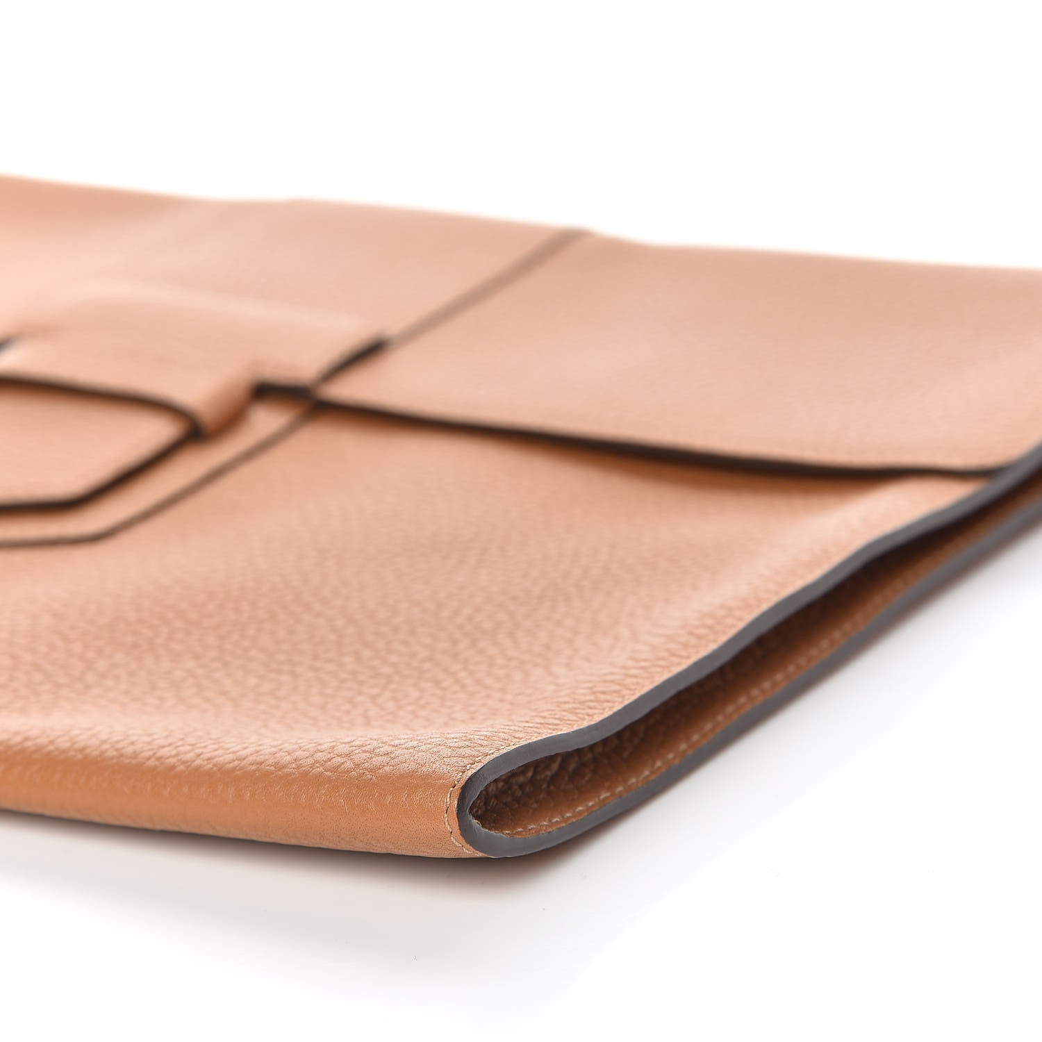 Delvaux Taurillon Crispe Presse A4 Pouch Vegetal 8 of 8