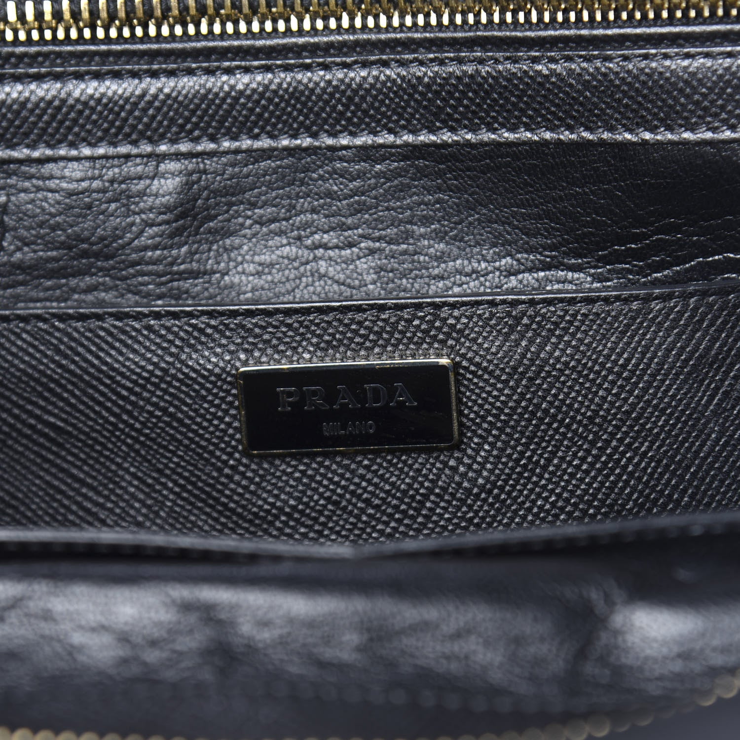Prada Saffiano Cuir Top Handle Dome Tote Black 8 of 11