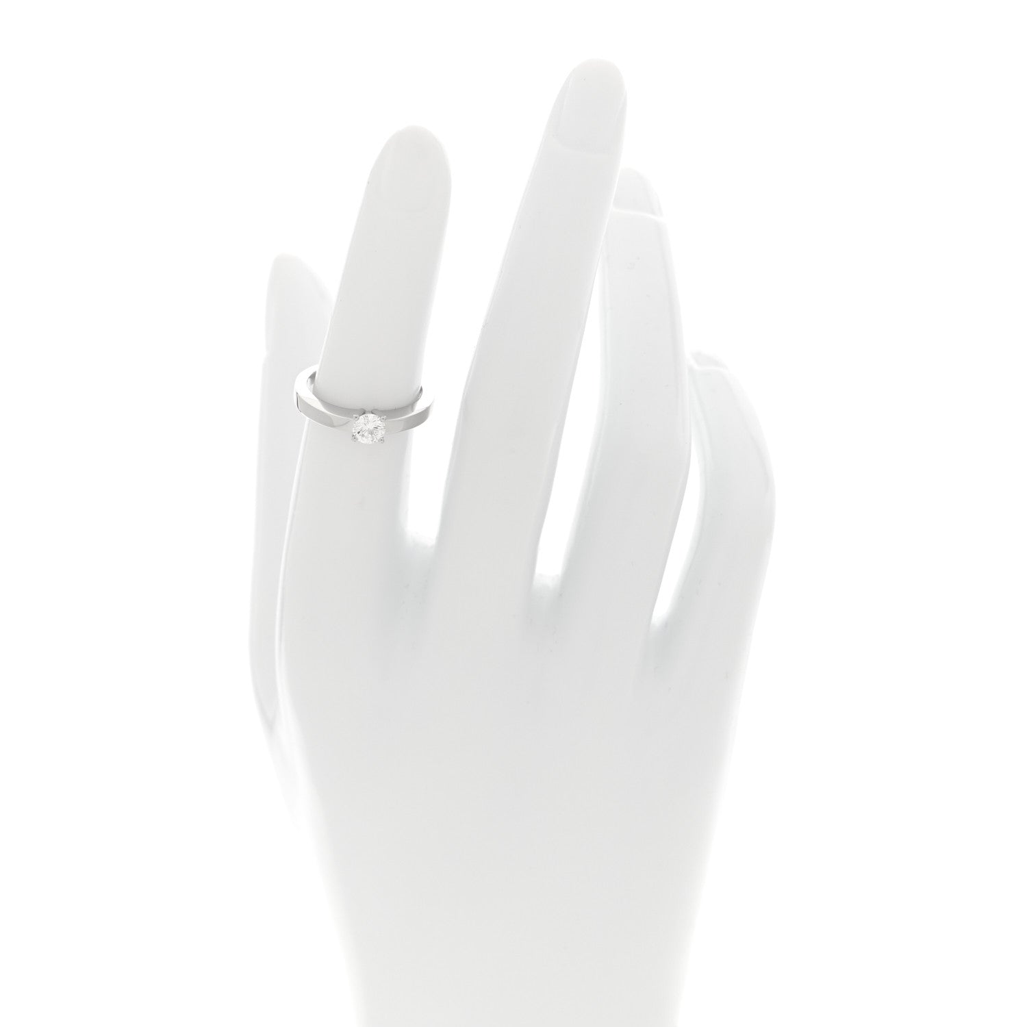 Cartier Platinum Diamond .31ct Solitaire Engagement Ring  49 4.75 2 of 5