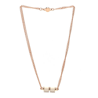 Hermes Swift Rose Gold Charniere Pendant Necklace Nata 3 of 6