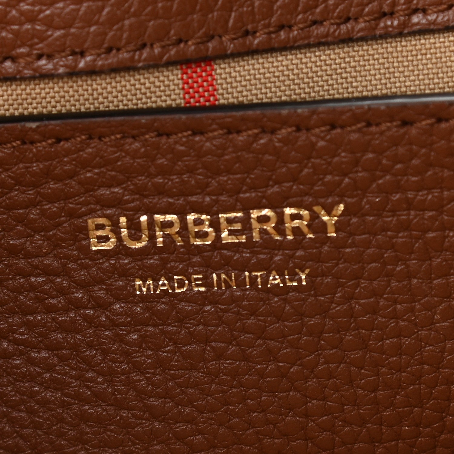 Burberry Calfskin Vintage Check Note Crossbody Bag Tan 6 of 13