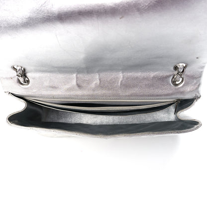 Chanel Metallic Lambskin Quilted Maxi Single Flap Silver 5 of 13