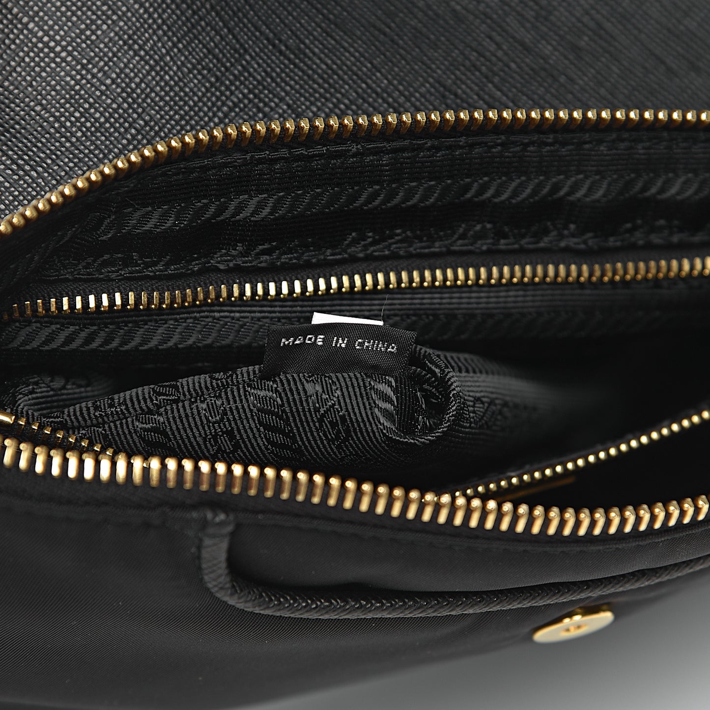 Tessuto Nylon Saffiano Crossbody Bag Black