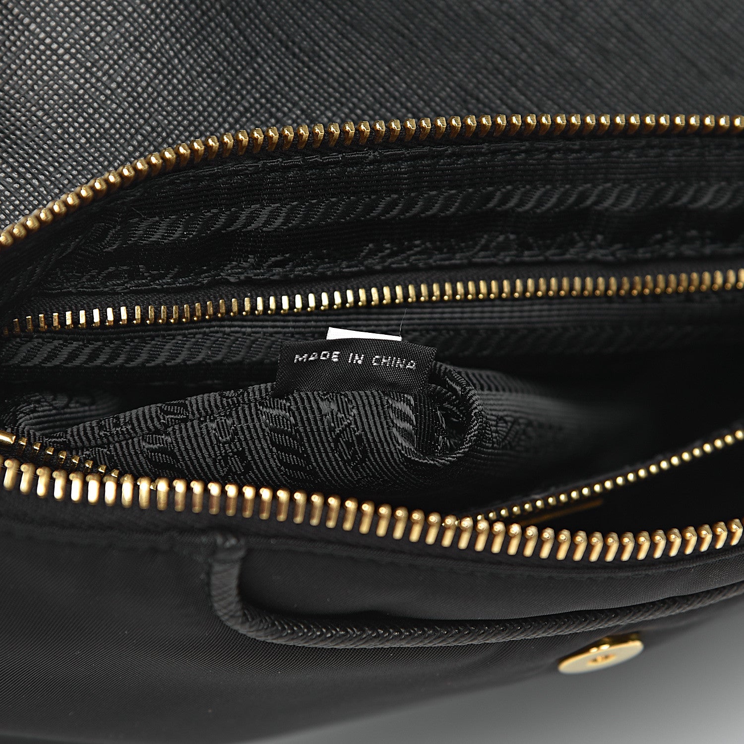 Prada Tessuto Nylon Saffiano Crossbody Bag Black 7 of 10