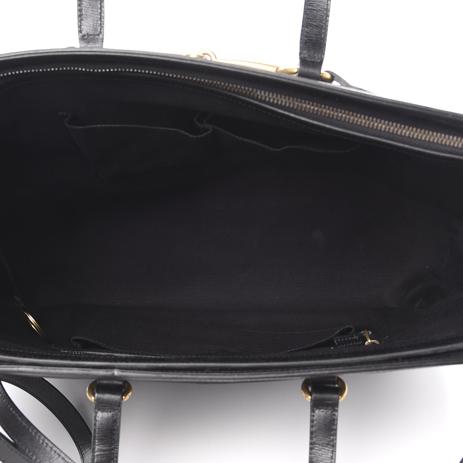 Gucci Textured Calfskin Large Bright Bit Tote Black 5 of 14