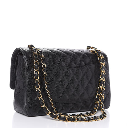 Chanel Caviar Quilted Medium Double Flap Black 3 of 12