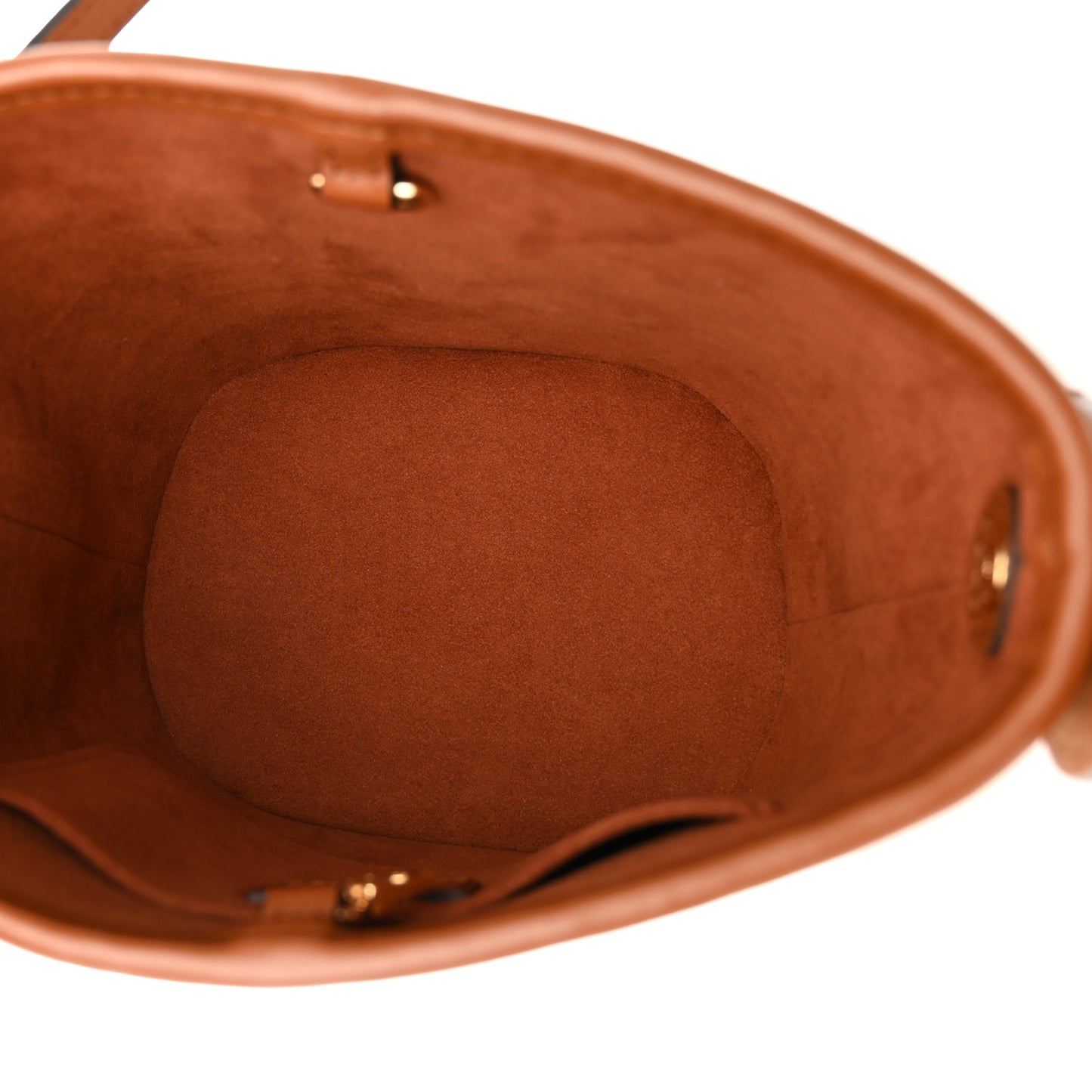 Kitted Raffia Petit Bucket Caramel