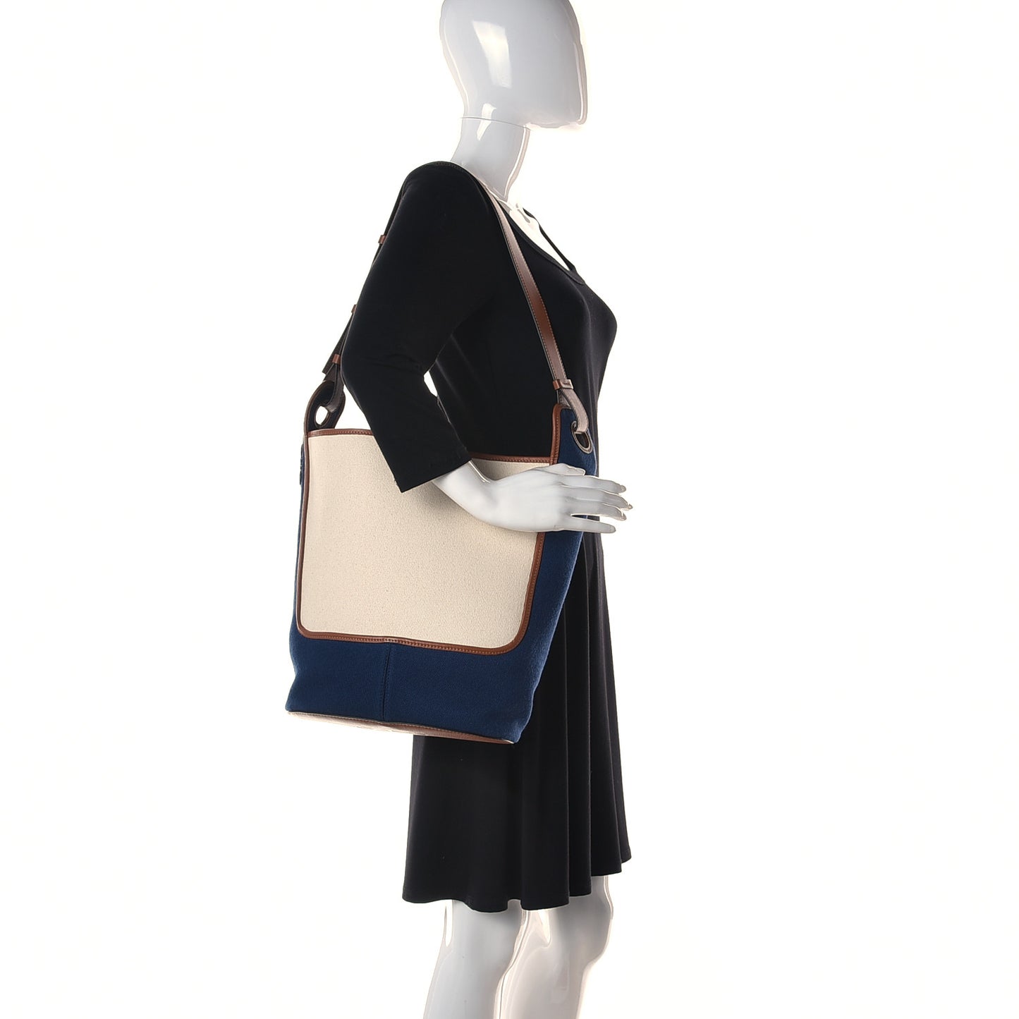 Canvas Paulas Ibiza Colorblock Balloon Hobo Navy Ecru