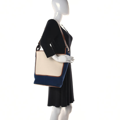 Loewe Canvas Paulas Ibiza Colorblock Balloon Hobo Navy Ecru 2 of 8
