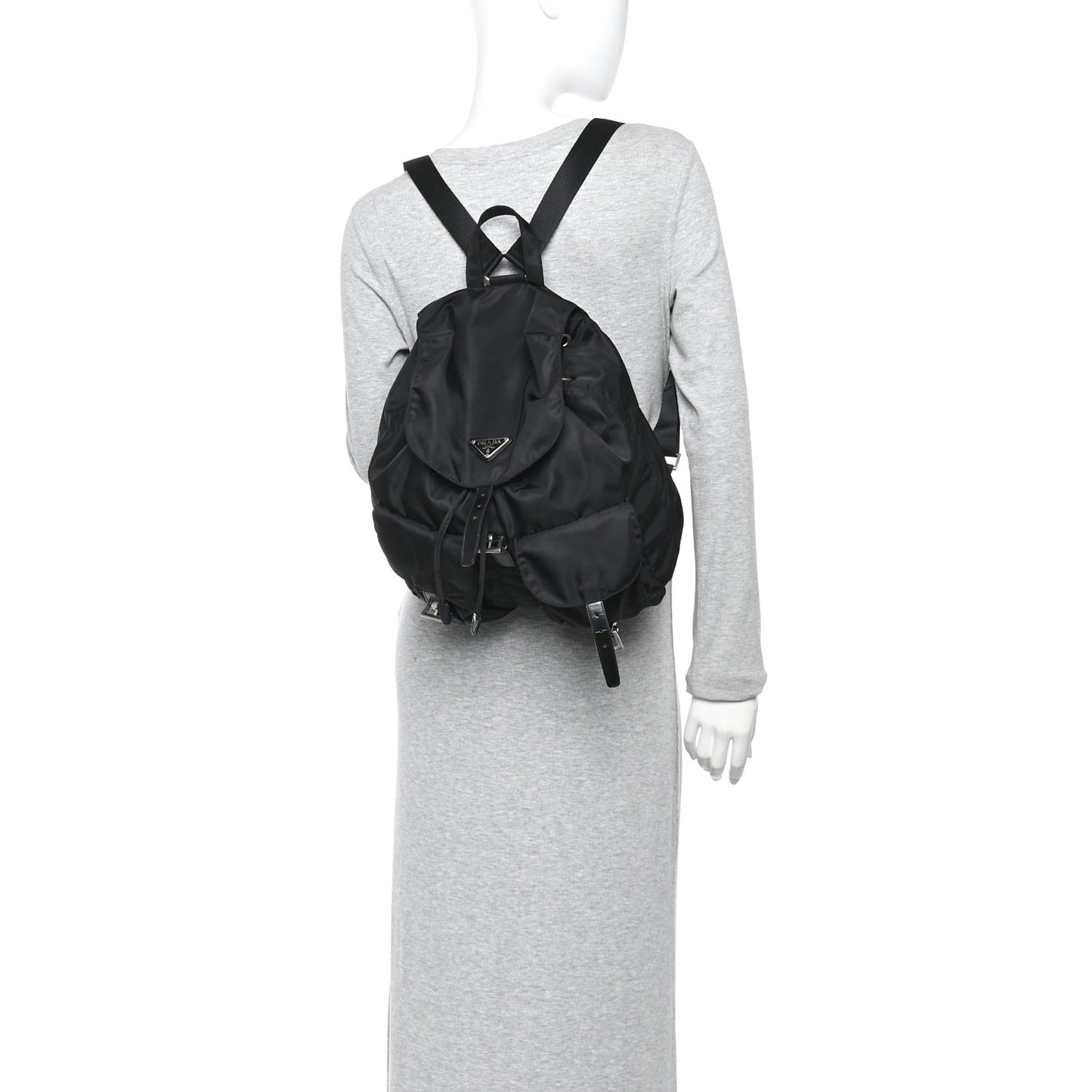 Nylon Vela Medium Backpack Black