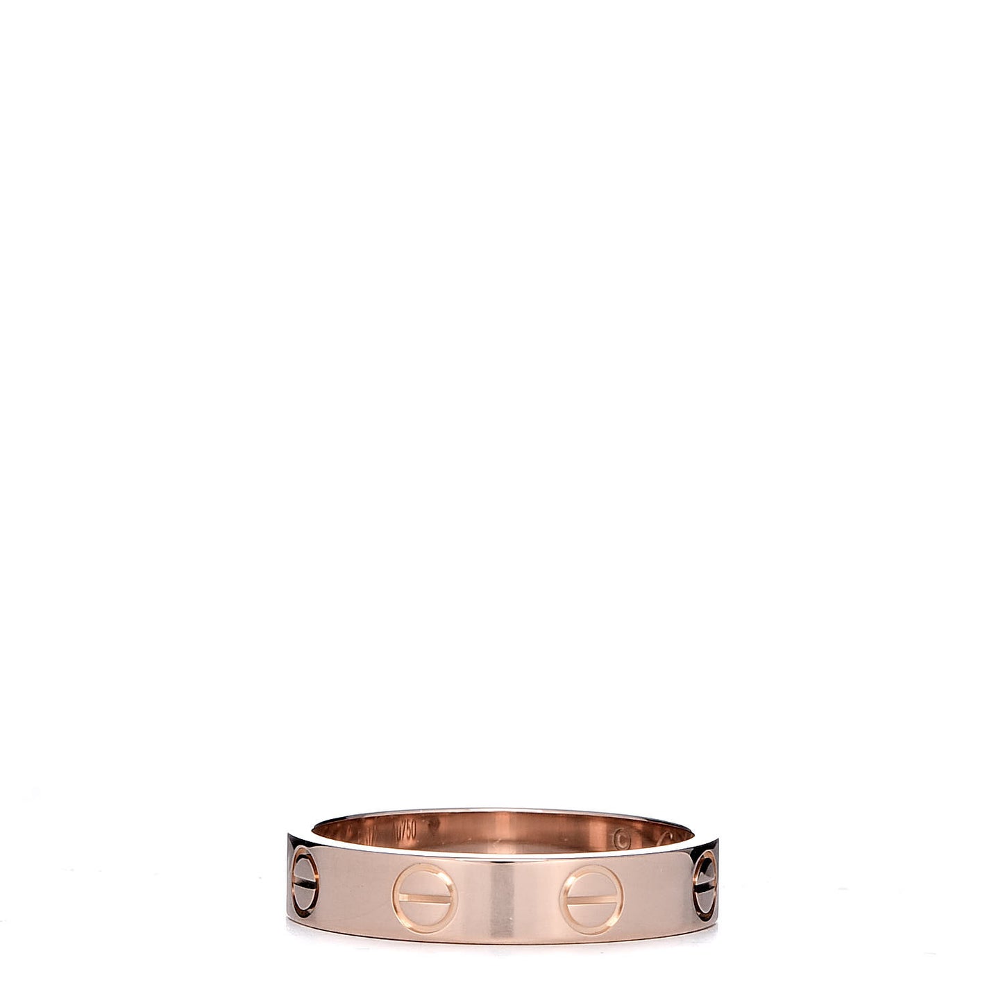 18K Pink Gold 3.5mm LOVE Wedding Band Ring 50 5.25