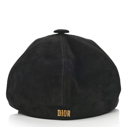 Christian Dior Suede Goatskin Arty Beret Cap 58 Black 6 of 8