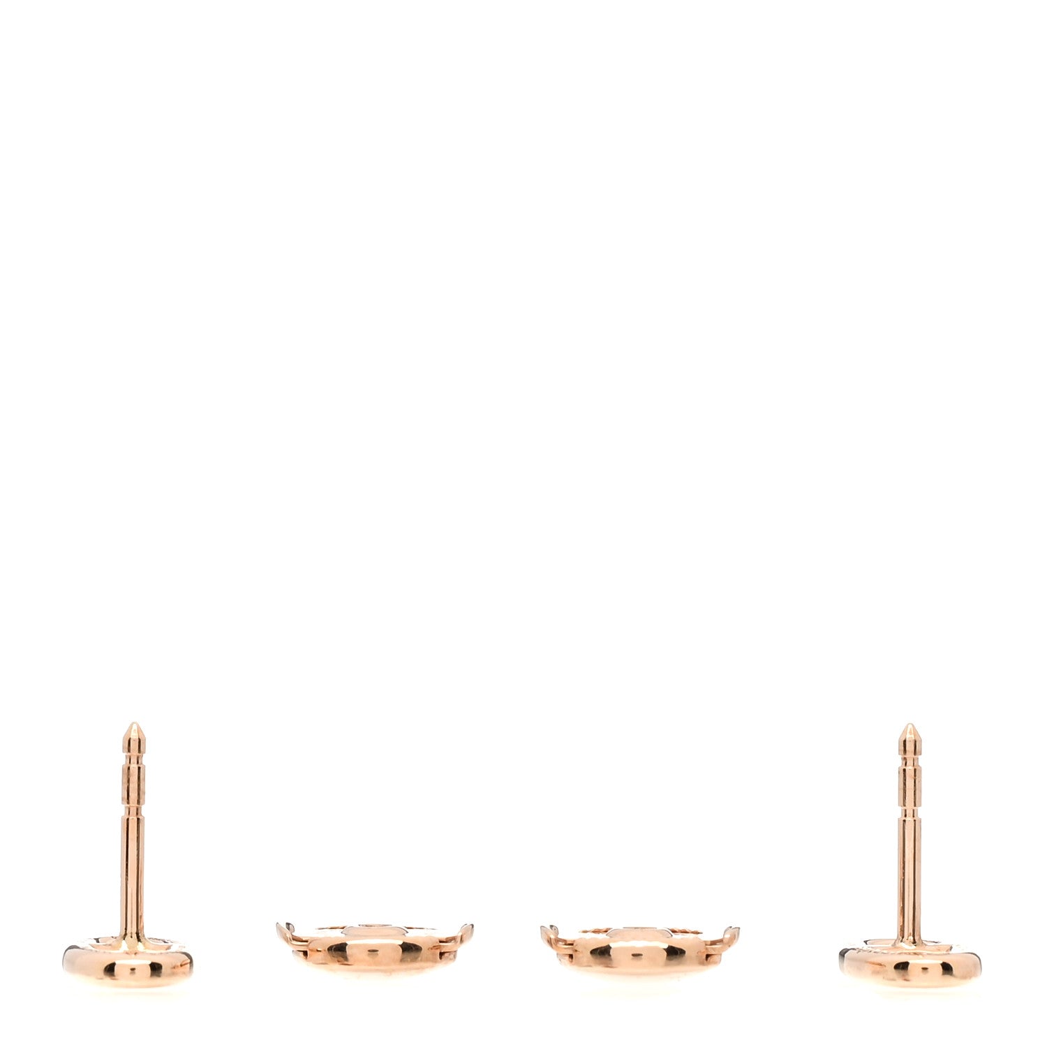 Hermes 18K Rose Gold TPM Farandole Stud Earrings 3 of 6