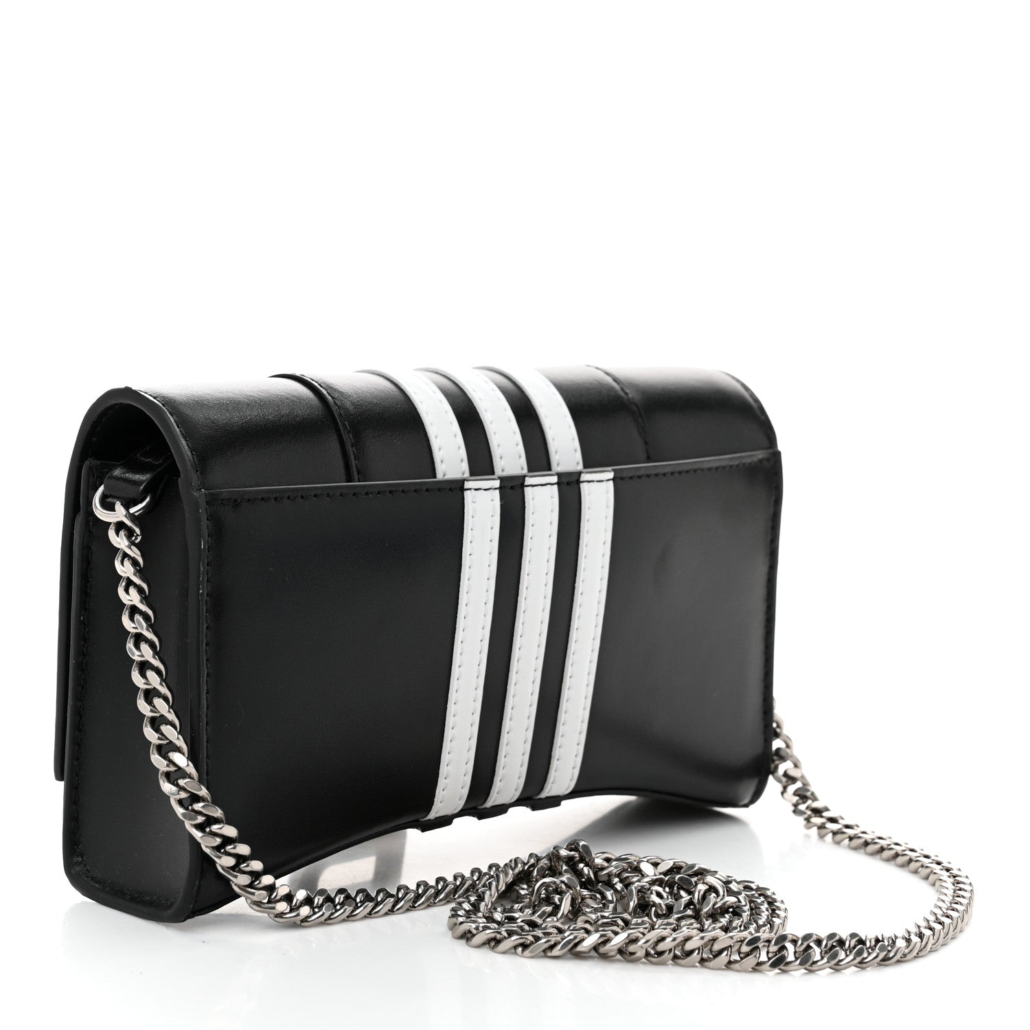 Balenciaga X ADIDAS Box Calfskin Hourglass Chain Bag Black 3 of 9