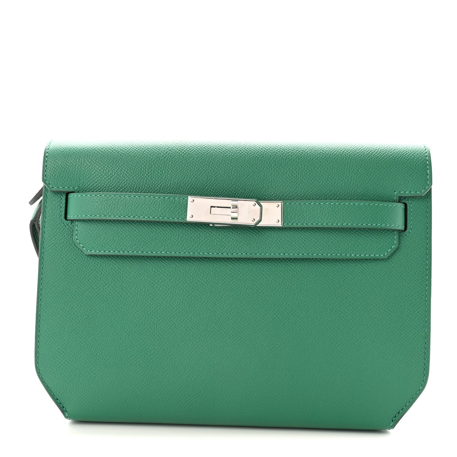 Hermes Epsom Kelly Depeches 25 Pouch Vert Jade 1 of 8
