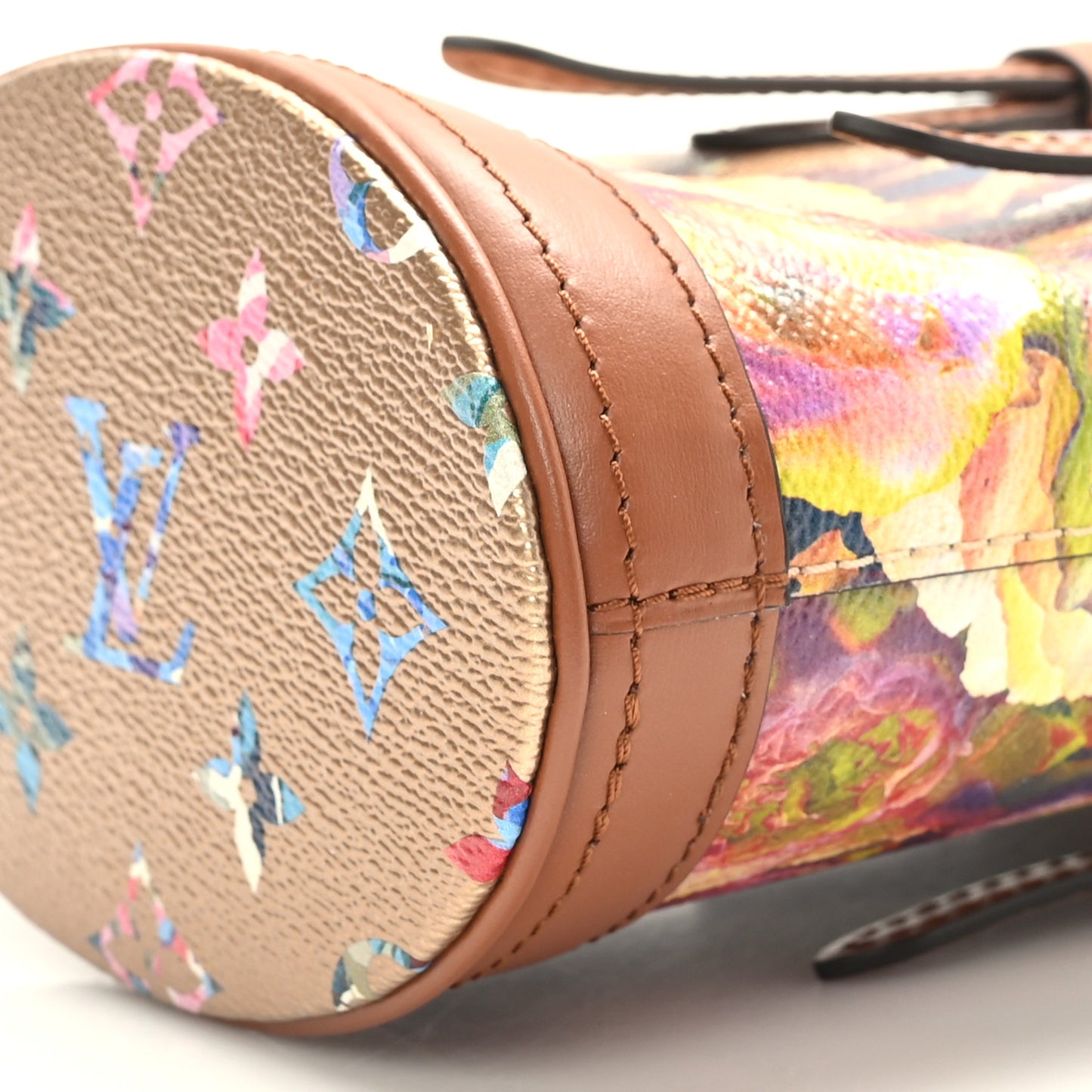 Metallic Monogram LV Garden Nano Bucket Bag Gold