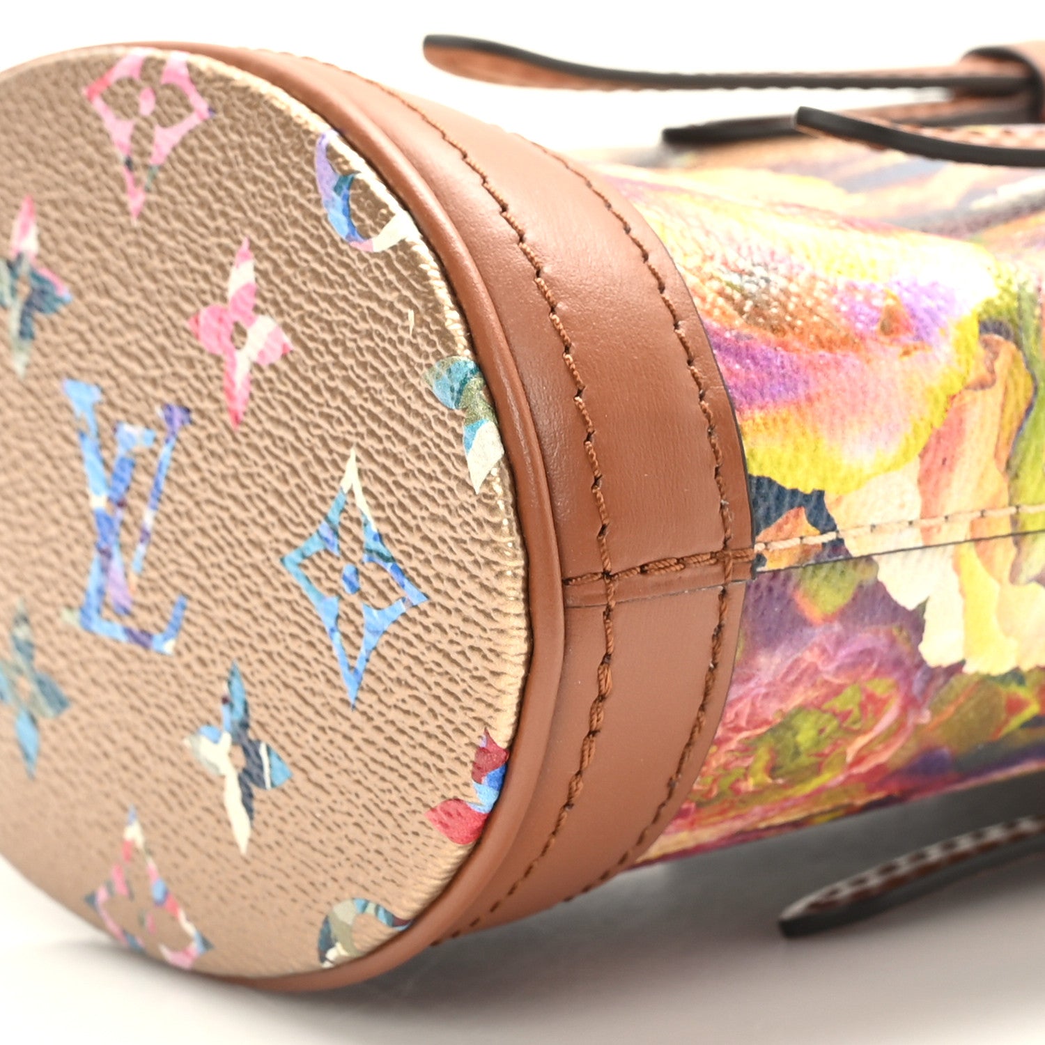 Louis Vuitton Metallic Monogram LV Garden Nano Bucket Bag Gold 9 of 9