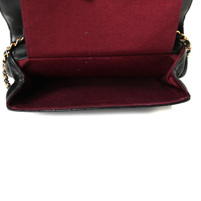Chanel Lambskin Diagonal Quilted Small Single Flap Black 4 of 8