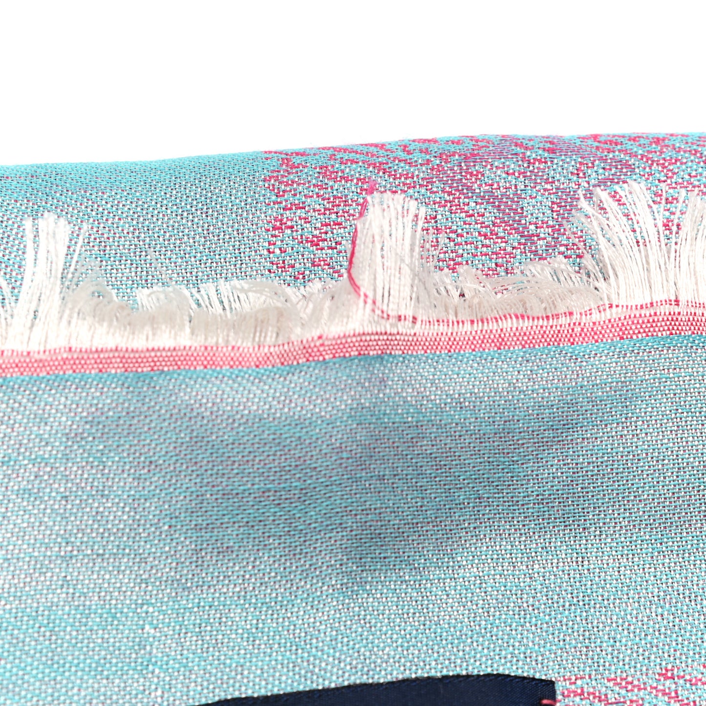 Silk Wool Monogram Shine Shawl