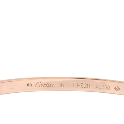 Cartier 18K Pink Gold 10 Diamond Small LOVE Bracelet 16 4 of 5