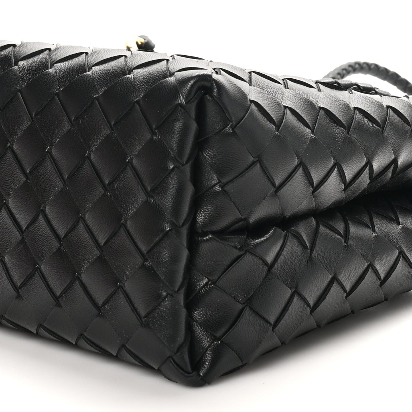 Nappa Intrecciato Small Andiamo Shoulder Bag Black