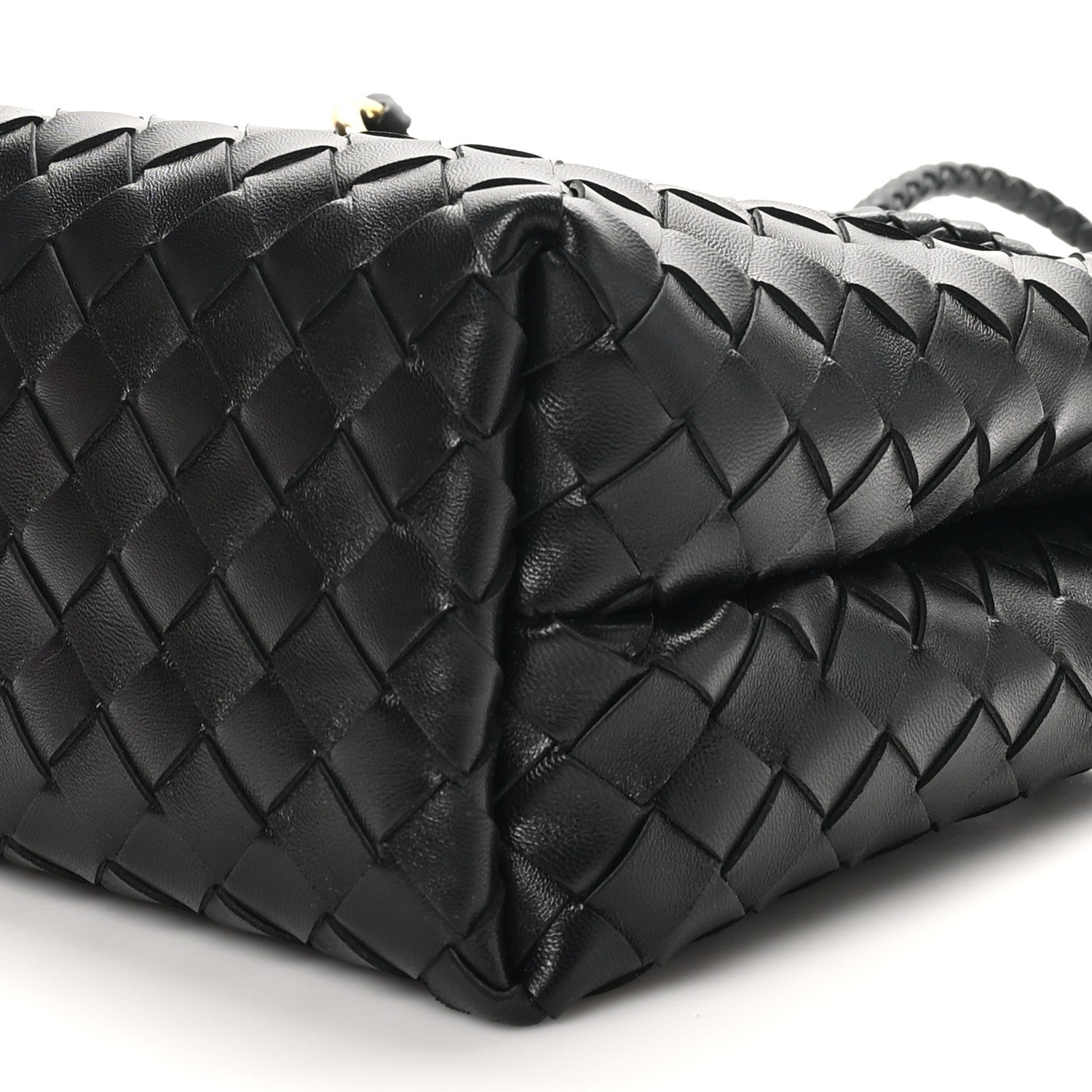 Bottega Veneta Nappa Intrecciato Small Andiamo Shoulder Bag Black 9 of 9
