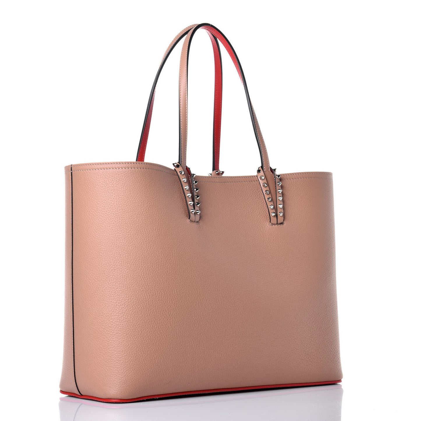 Calfskin Spikes East West Cabata Tote Nude
