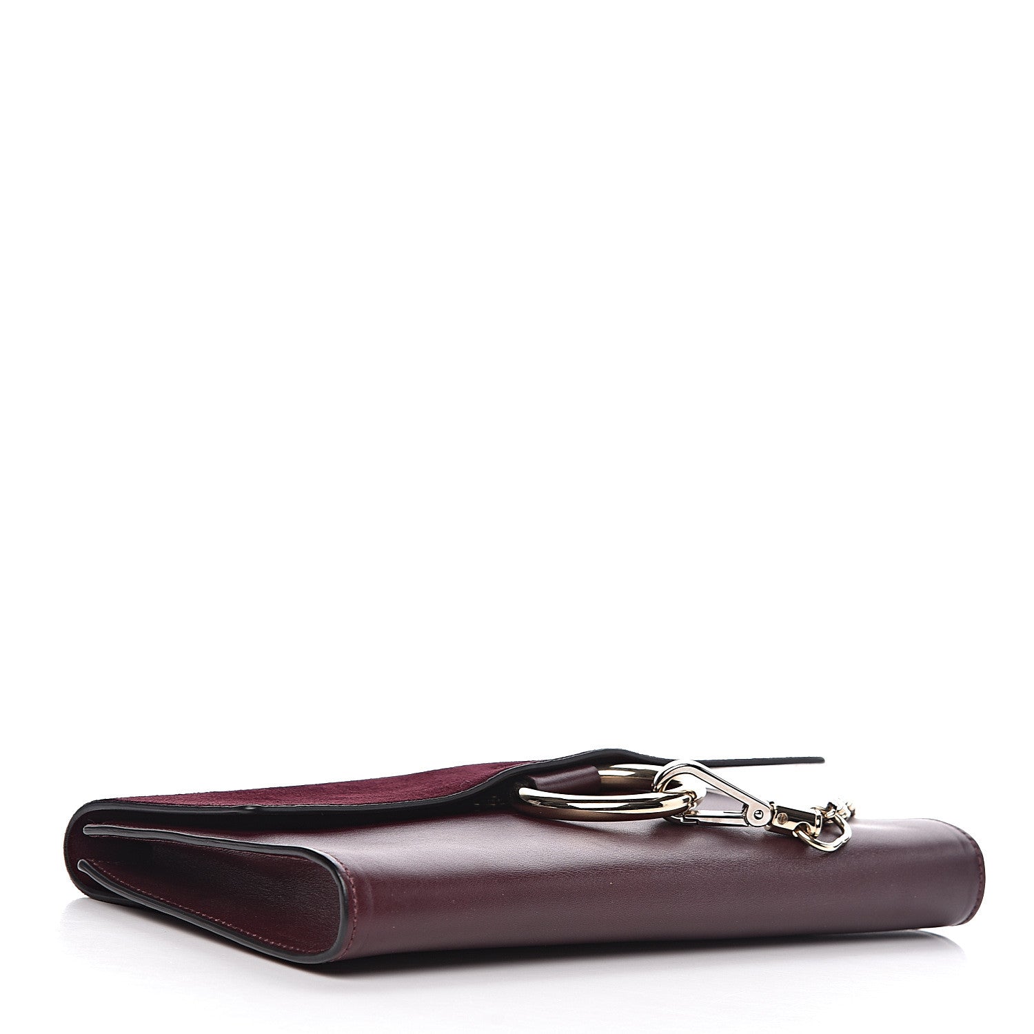 Chloe Suede Calfskin Faye Clutch Dark Purple 4 of 7