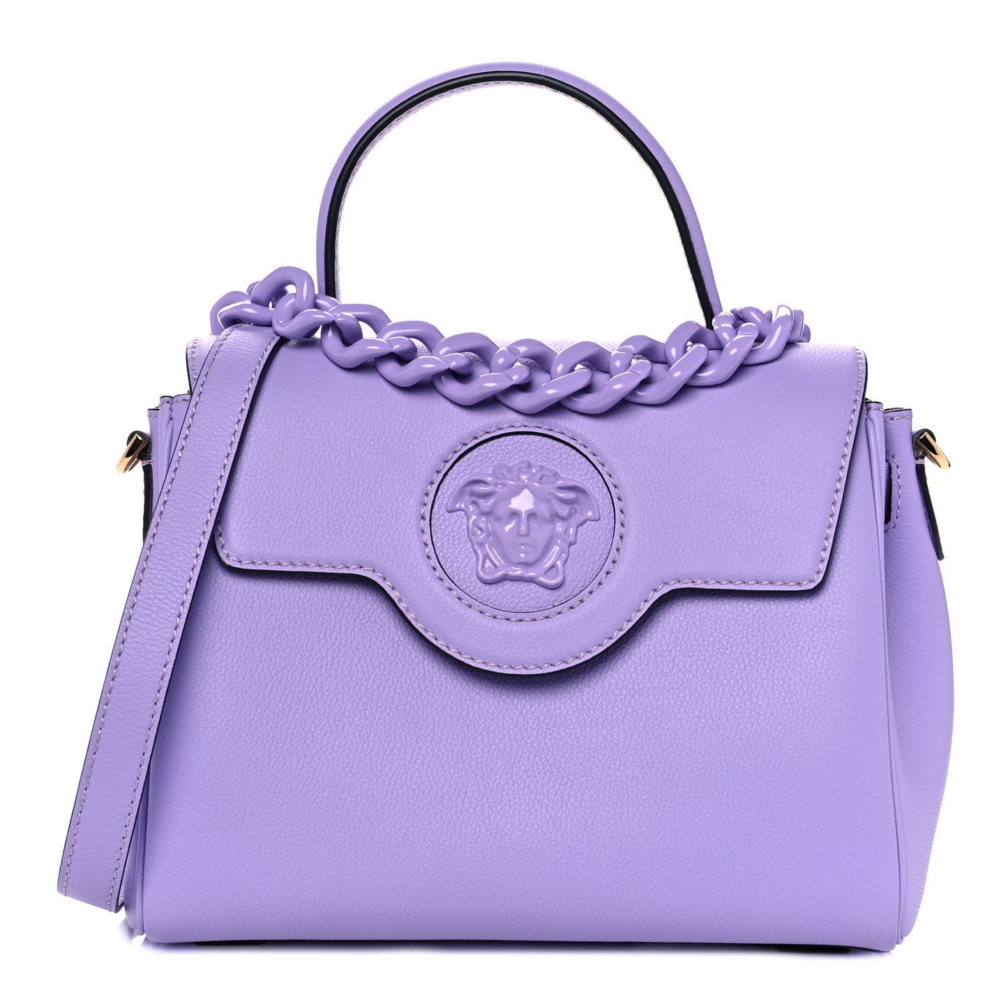 Calfskin Medium La Medusa Top Handle Handbag Lilac