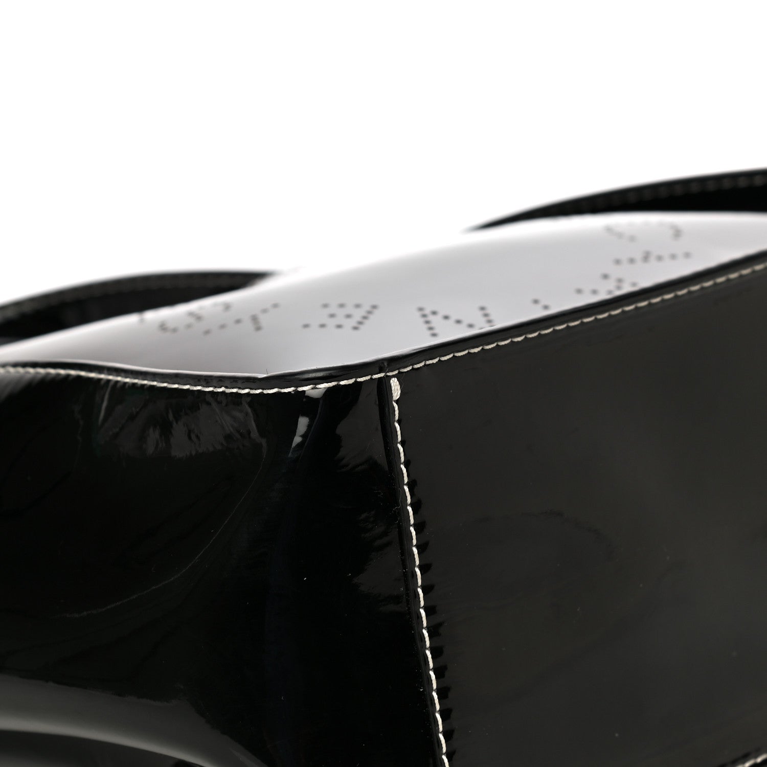 Stella McCartney Patent East West Perforated Tote Black 8 of 9