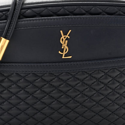 Saint Laurent Lambskin Quilted Victoire Camera Bag Deep Marine 8 of 10