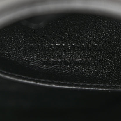 Saint Laurent Lambskin Quilted Monogram Baby Victoire Chain Clutch Bag Black 7 of 10