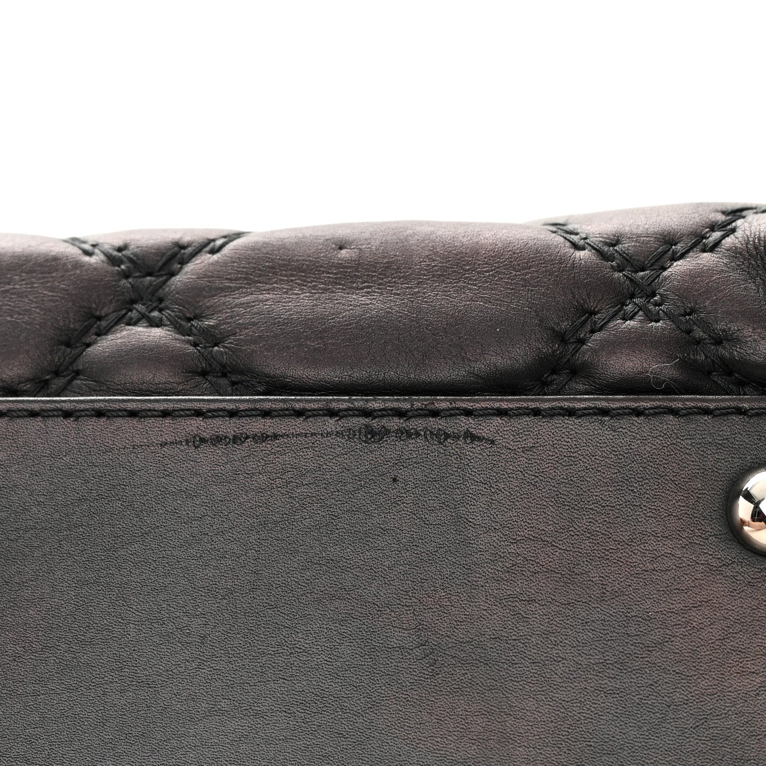 Chanel Calfskin Double Stitch Large Hamptons Flap Bag Black 14 of 19