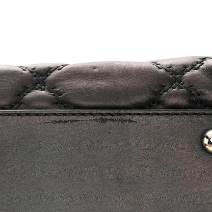 Chanel Calfskin Double Stitch Large Hamptons Flap Bag Black 14 of 19