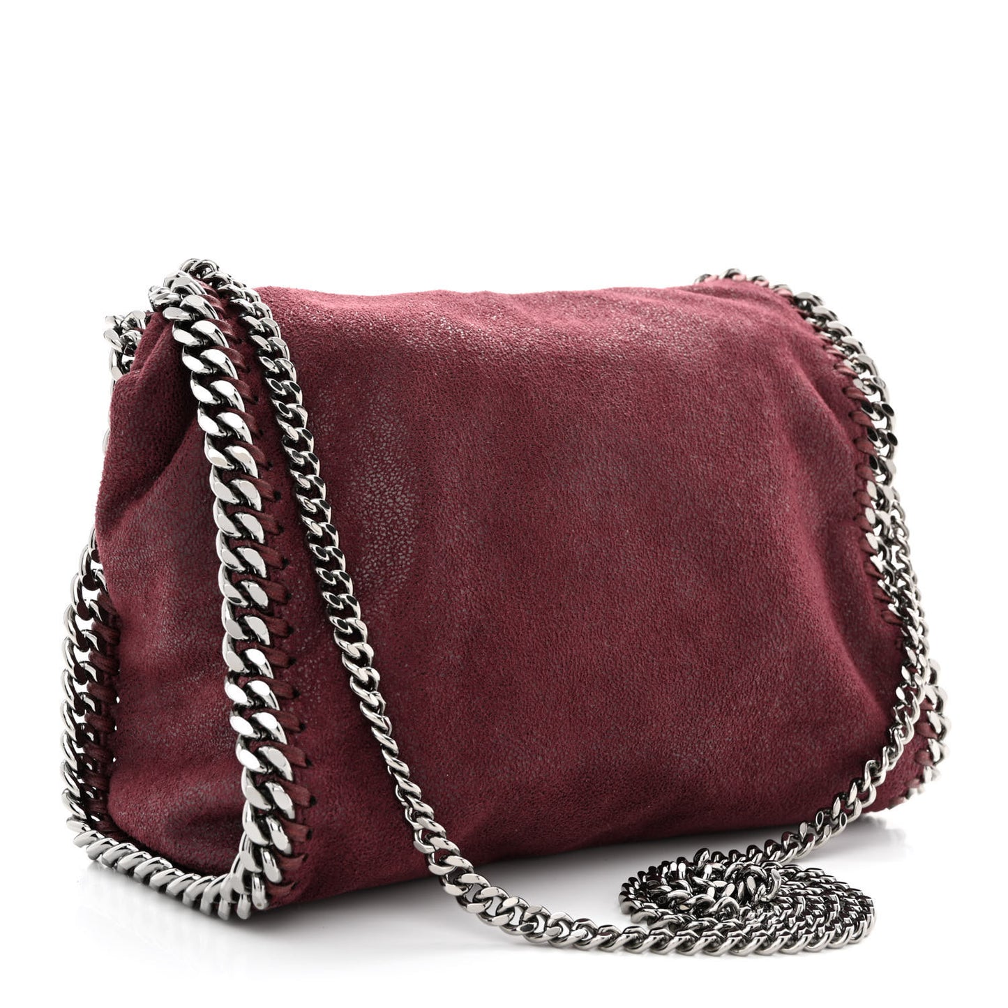 Shaggy Deer Mini Falabella Fold Over Tote Plum