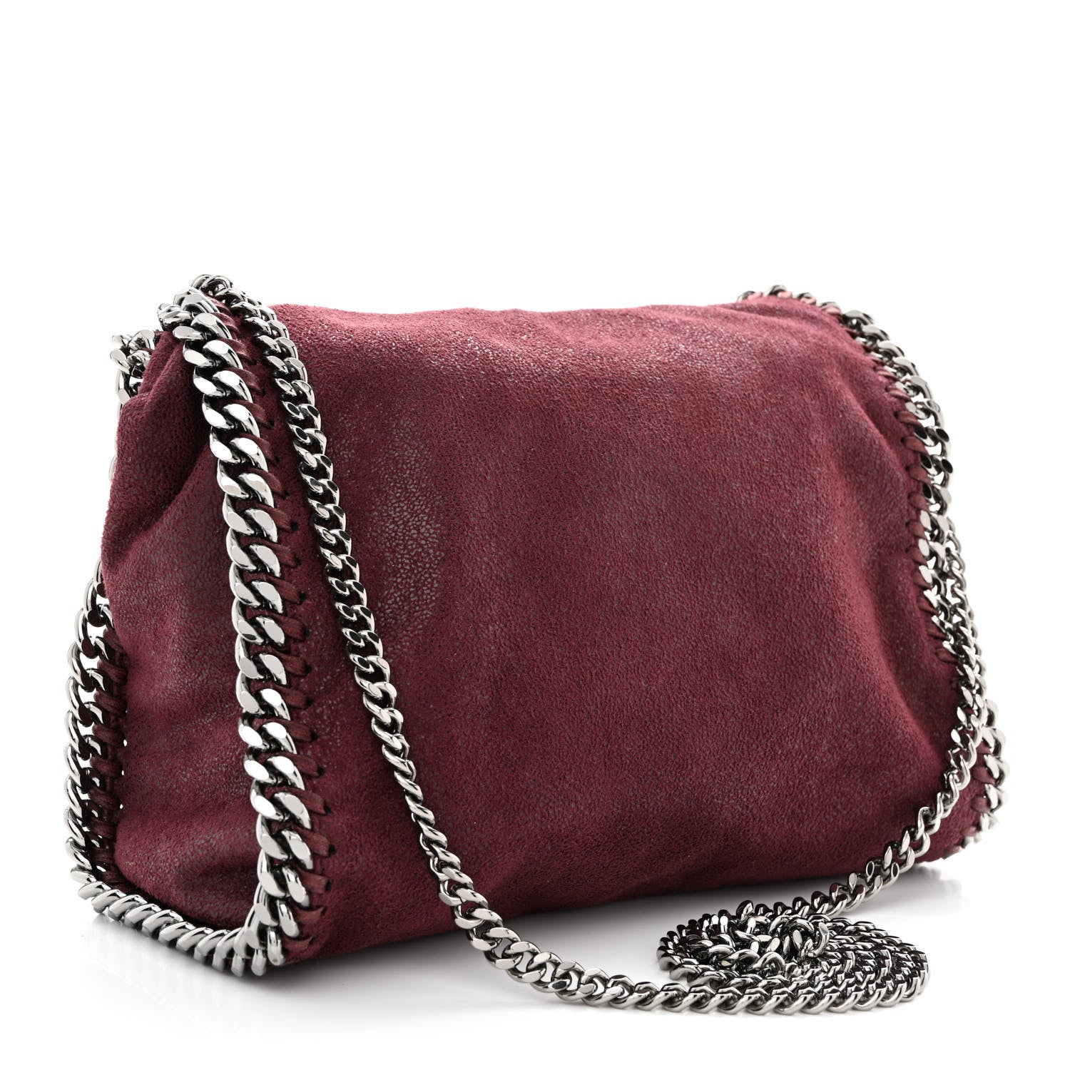 Stella McCartney Shaggy Deer Mini Falabella Fold Over Tote Plum 3 of 13