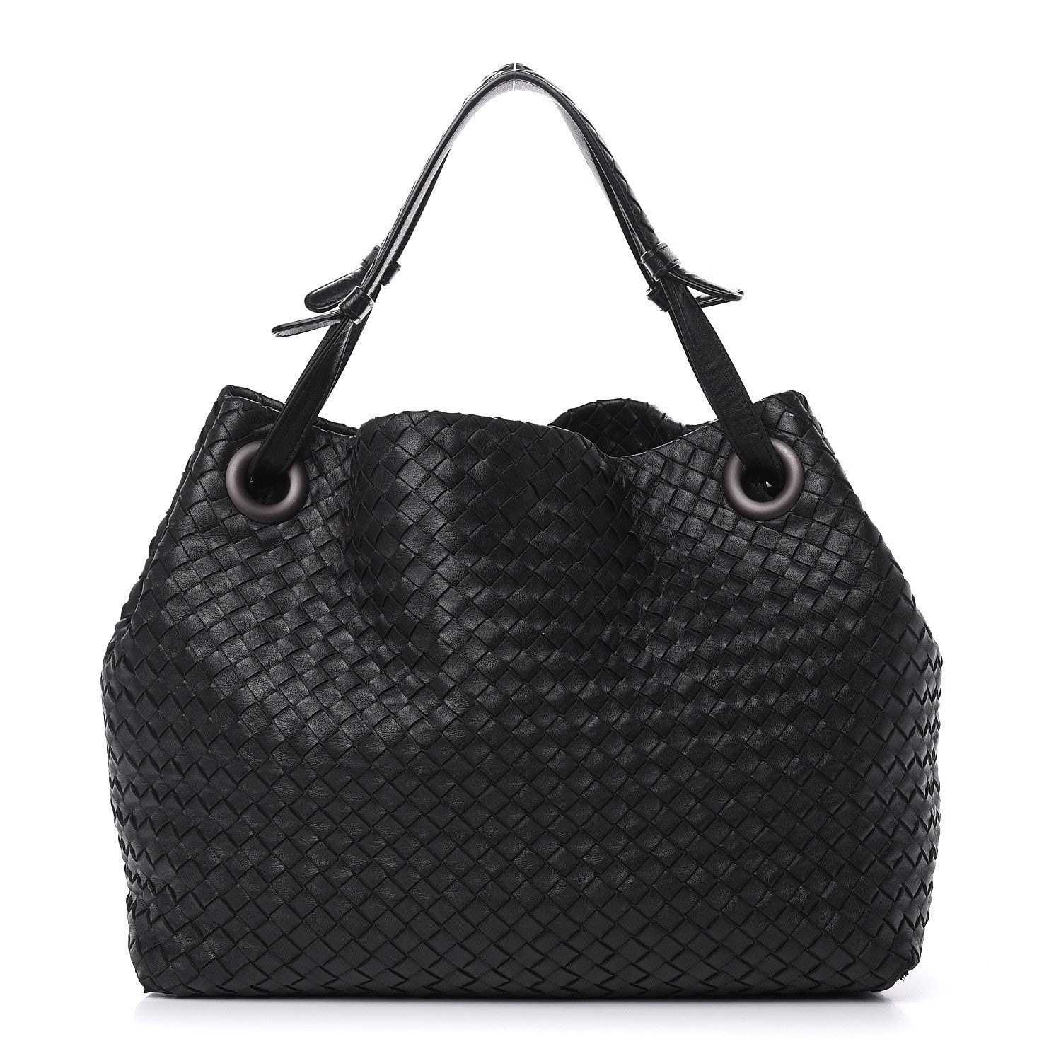 Bottega Veneta Nappa Intrecciato Medium Garda Bag Black 1 of 14