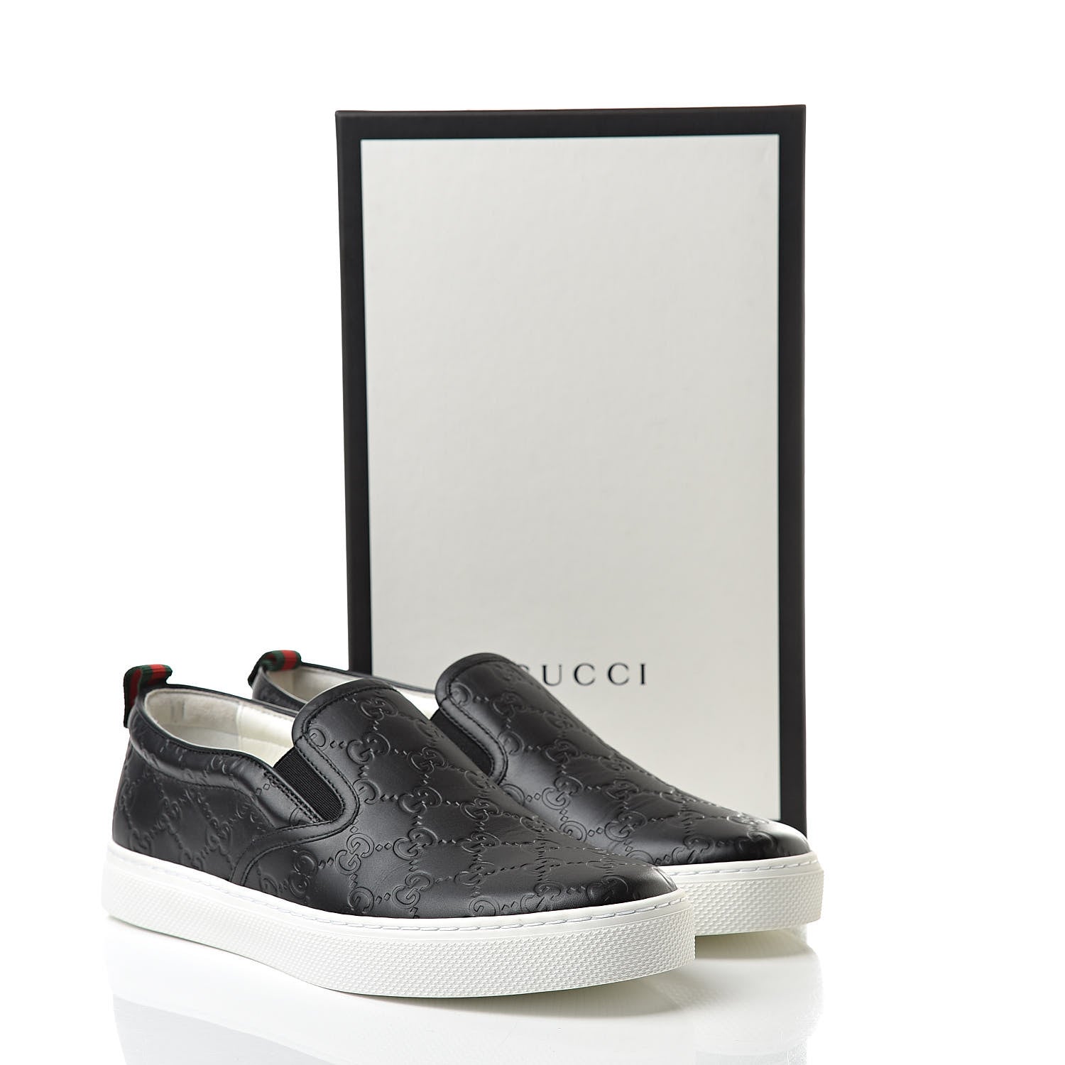 Gucci Guccissima Mens Dublin Slip On Sneakers 7.5 Black 12 of 12