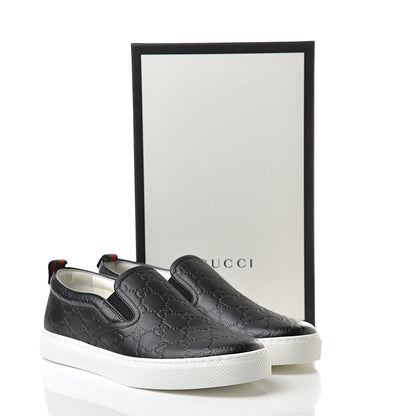 Gucci Guccissima Mens Dublin Slip On Sneakers 7.5 Black 12 of 12
